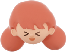 3D People Simple Young Girl Head 